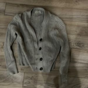 Poof Apparel small gray cardigan
